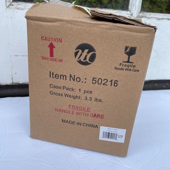 Ceramic Jar Banded Pressed Dotted Urban Trends Design 50216 - Picture 6 of 6